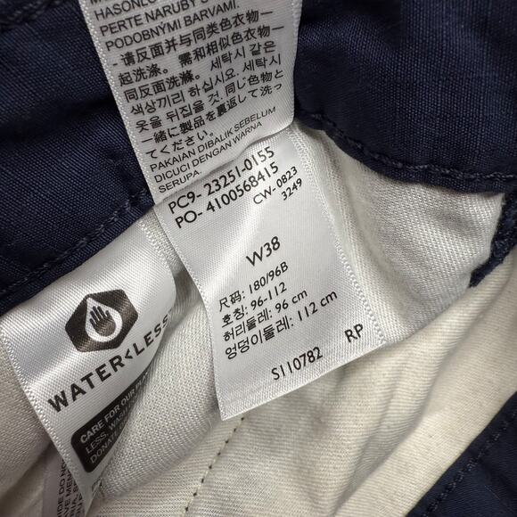 Levis Cargo Shorts Mens Size 38 Two Horse Levi Strauss Blue Outdoor Waterless - Picture 14 of 14